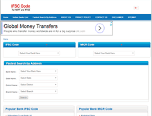 Tablet Screenshot of ifsccodebanks.com